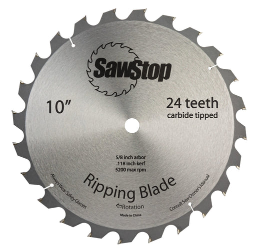 Sawstop BTS-R-24-ATB 10" 24 Tooth Table Saw Blade - Image 1