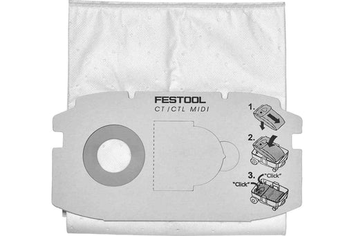 Festool 498411 Self-Clean Filter Bag 5-Pack - Image 1