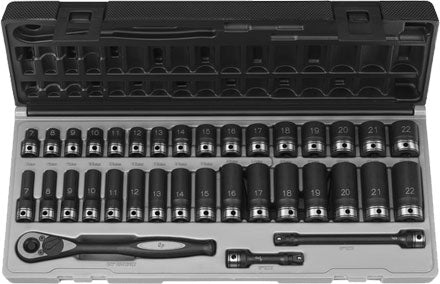 Grey Pneumatic 81635MRD 3/8" Impact Duo-Socket Set