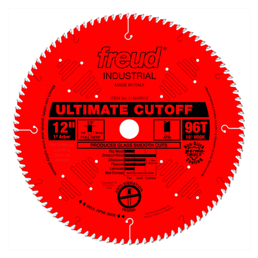Freud LU85R012 12" Coated Ultimate Cut-0ff Saw Blade