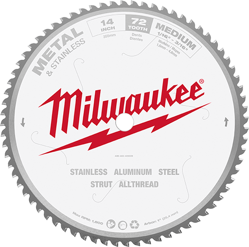 Milwaukee 48-40-4505 14" Metal Cutting Circular Saw Blade - Image 1