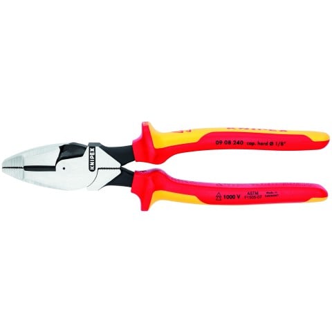 Knipex 09 08 240 9-1/2" High Leverage Lineman's Pliers - Image 1