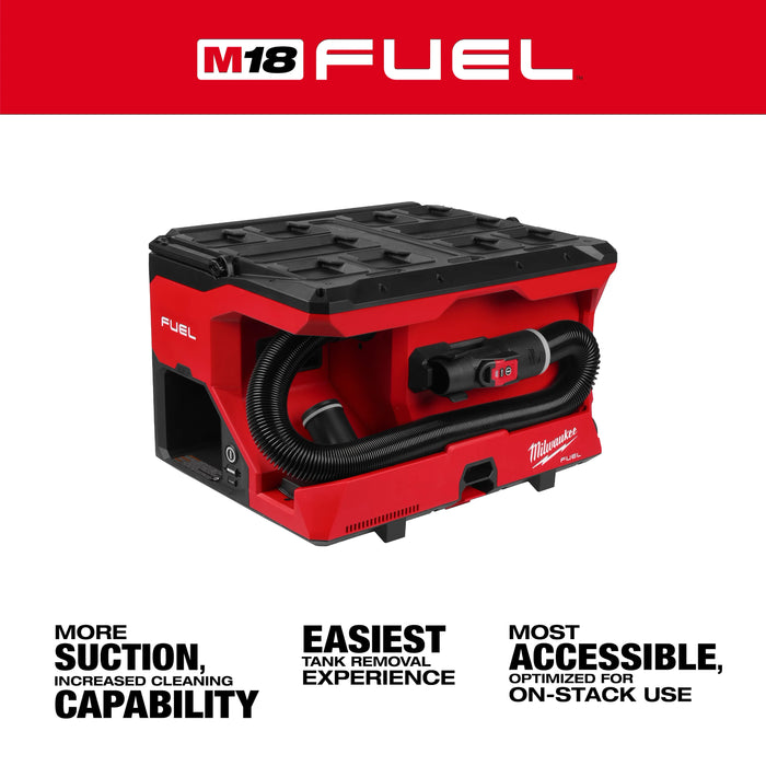 Milwaukee 0971-20 M18 Fuel 4 Gallon Wet/Dry Vacuum (Tool Only) - Image 2