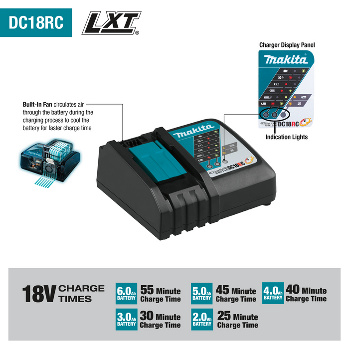 Makita BL1850BDC2X1 18V LXT Battery and Rapid Charger Starter Pack - Image 4
