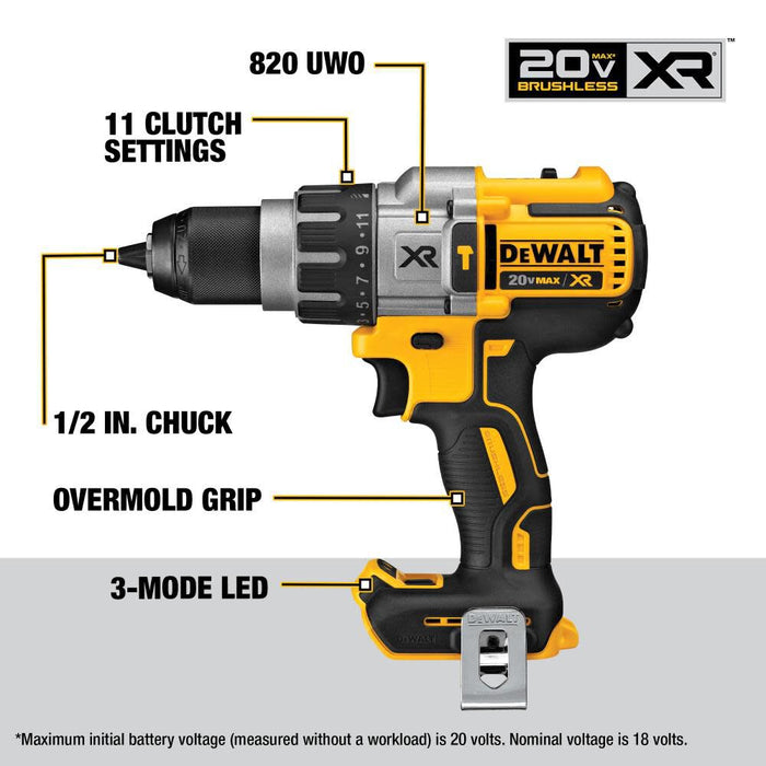 DeWalt DCD996B 20V MAX XR 1/2" Hammer Drill/Driver (Tool Only) - Image 3