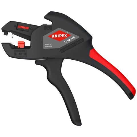 Knipex 12 62 180 7-1/4" ComStrip Automatic Wire Stripper 24-10 AWG - Image 1