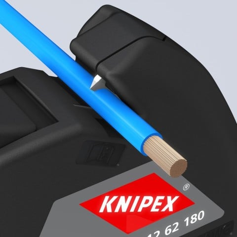 Knipex 12 62 180 7-1/4" ComStrip Automatic Wire Stripper 24-10 AWG - Image 7