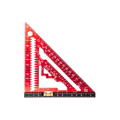 SquiJig 7-1/2" Fusion Pro Rafter Square - Red - Red - Image 1