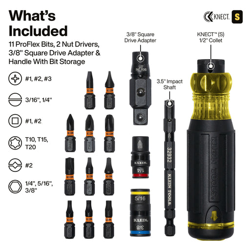 Klein 32517HD KNECT 17-in-1 Impact-Rated Hybrid Screwdriver / Nut Driver - Image 2