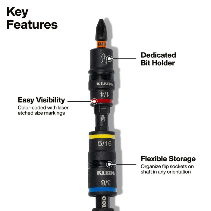 Klein 32517HD KNECT 17-in-1 Impact-Rated Hybrid Screwdriver / Nut Driver - Image 3