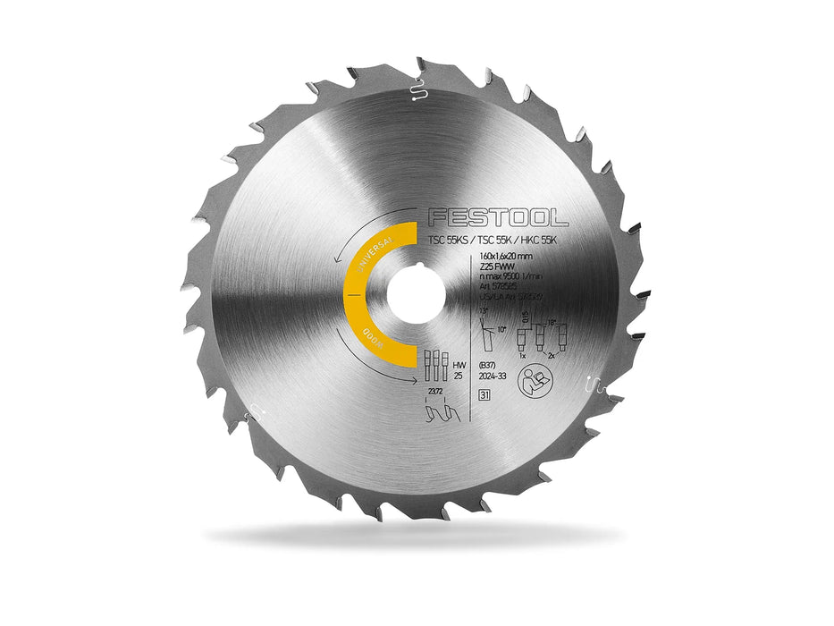 Festool 578589 HW 160mm Thin Cut Universal Saw Blade - Image 1