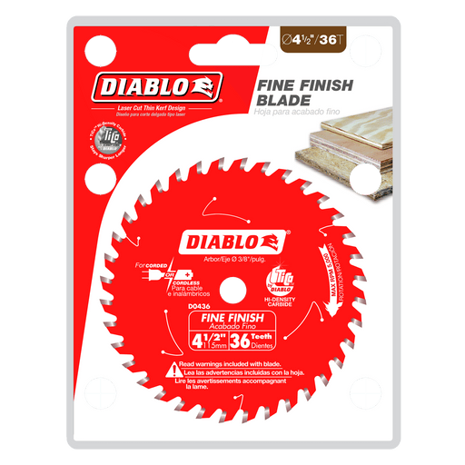 Diablo D0436X 4-1/2" 36-Tooth Fine Finish Saw Blade - Image 2