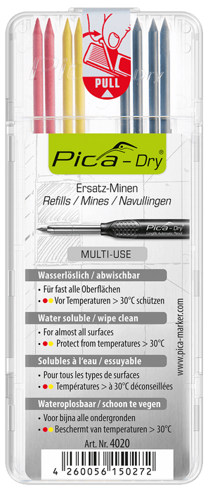 Pica Dry 4020 Basic Multi-Use Lead Refill 8 Pack - Image 1