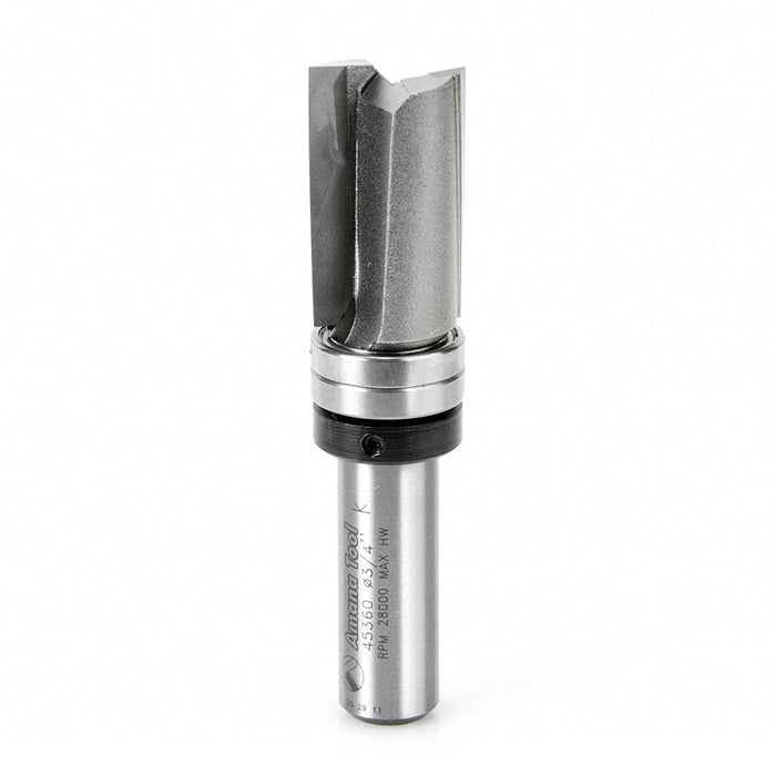 Amana 45360 Down Shear Face Plunge Template Bit with Upper Ball Bearing - Image 1
