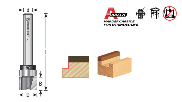 Amana 45481 Flush Trim Plunge Template Router Bit - Image 4