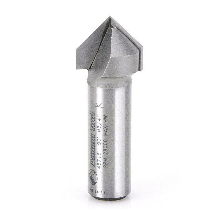 Amana 45716 Sign Making V-Groove Router Bit - Image 1