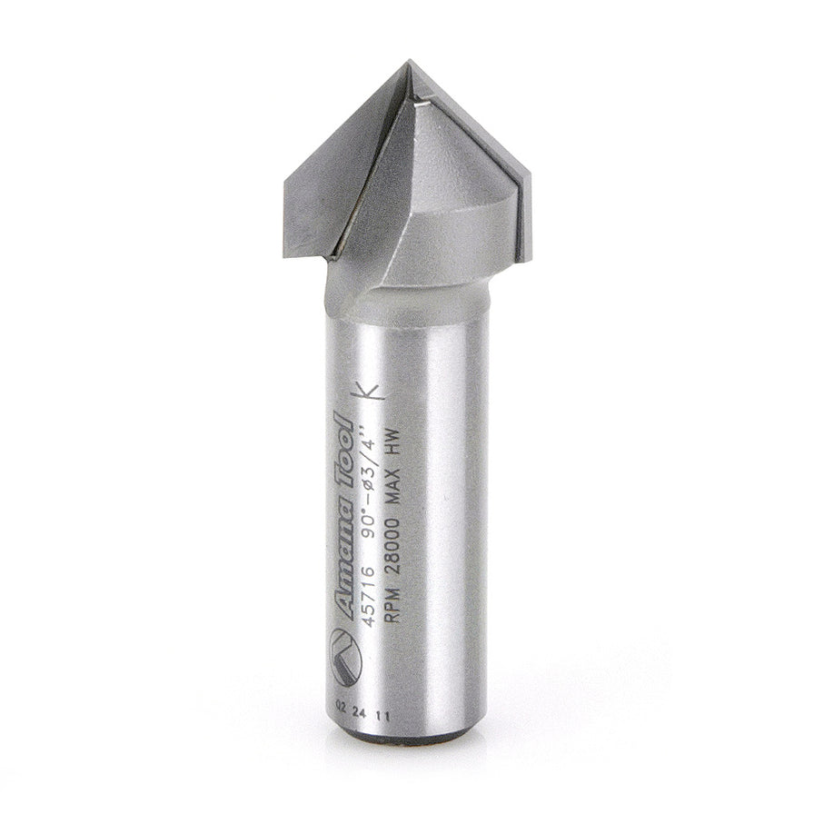 Amana 45716 Sign Making V-Groove Router Bit — Coastal Tool