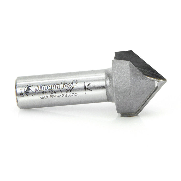 Amana 45724 Sign Making V-Groove Router Bit - Image 2