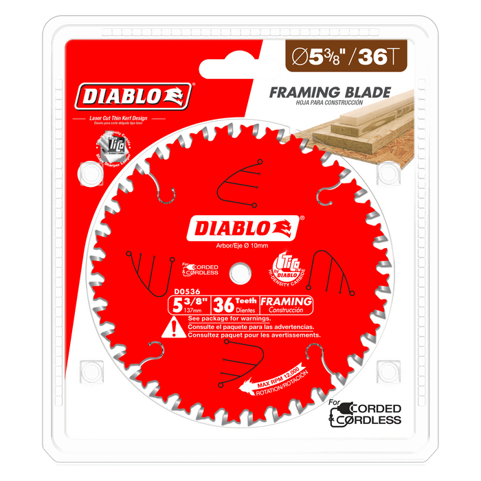Diablo D0536X 5-3/8" x 36-Tooth Finish Trim Saw Blade for Wood- Image 2