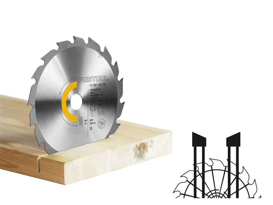 Festool 578588 HW 160mm Thin Cut Saw Blade - Image 2