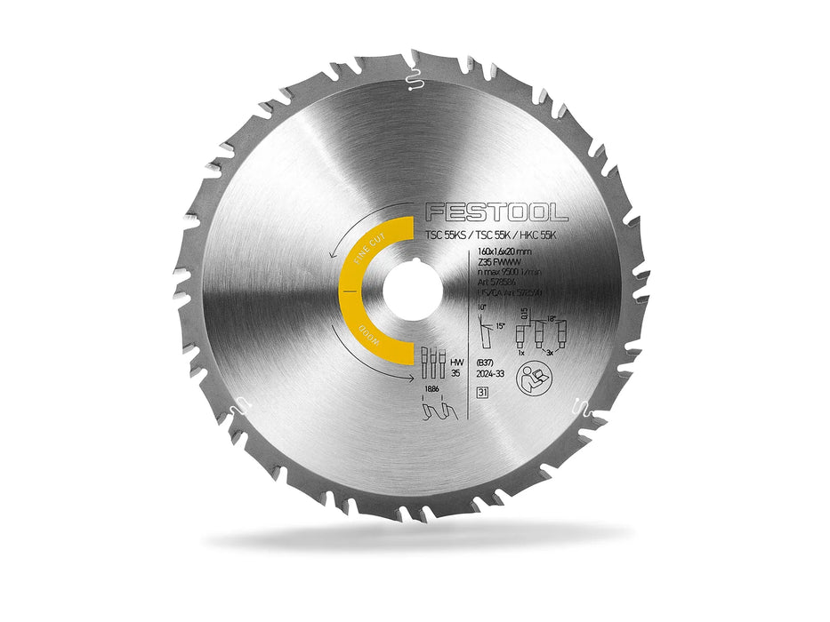 Festool 578590 HW 160mm Fine Cut Saw Blade - Image 1