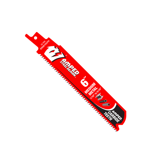 Diablo DS0Diablo DS0610CFA 6" 10 TPI AMPED Steel Demon Carbide Teeth Reciprocating Saw Blades - Image 1