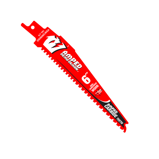 Diablo DS0606CWSA 6" 5/7 TPI AMPED Demo Demon Carbide Teeth Reciprocating Saw Blades - Image 1