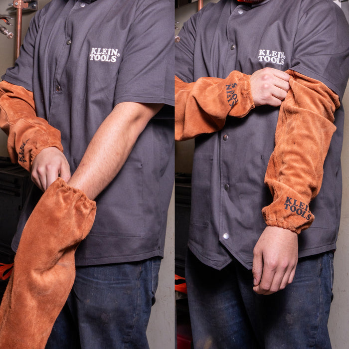 Klein 60834 Flame-Resistant Leather Welding Sleeves - Image 5
