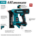 Makita XTS02Z 18V LXT 1/4" Narrow Crown Stapler (Tool Only) - Image 2