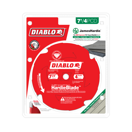Diablo D0704DH 7-1/4" x 4 Tooth HardieBlade Saw Blade for Fiber Cement - Image 2