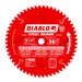 Diablo D0756F 7-1/4" x 56-Teeth Steel Demon Carbide Saw Blade for Thin Metal - Image 1