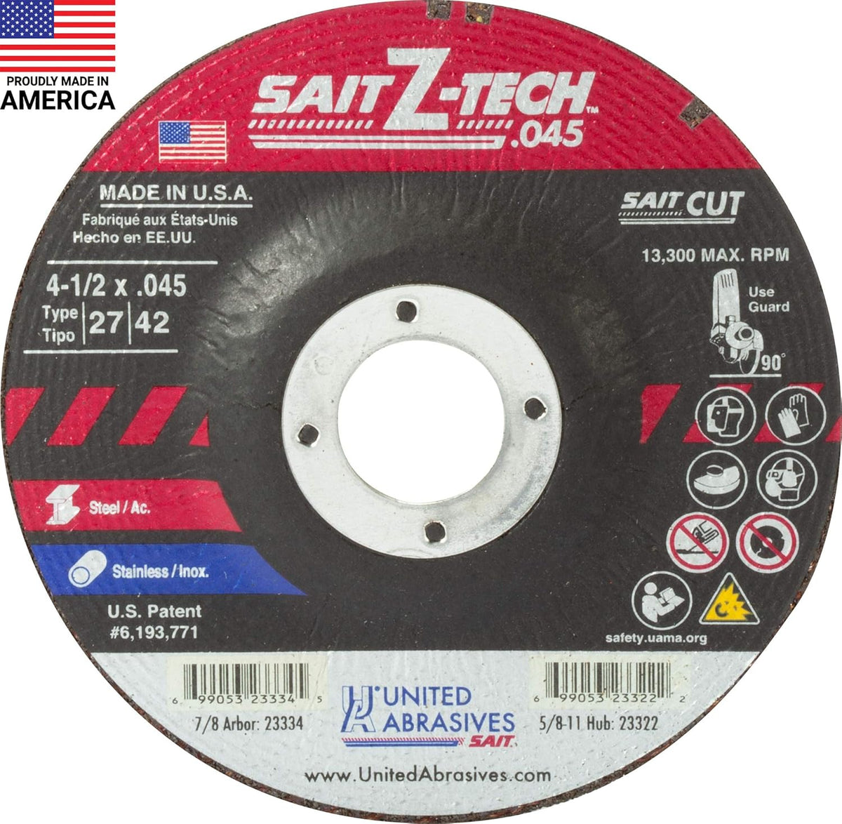 United Abrasives - Sait 23334 4-1/2