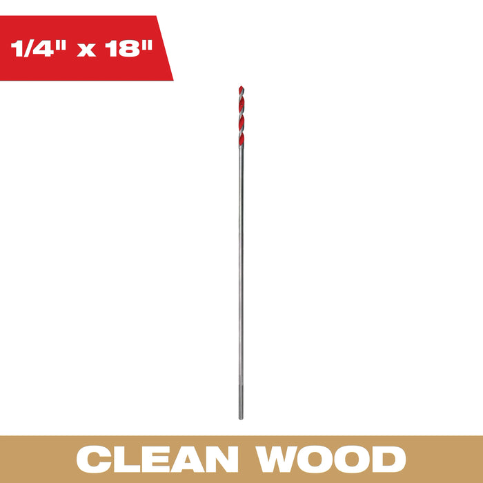 Milwaukee 48-13-7225 1/4" x 18" Bellhanger Bit - Image 1