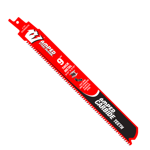 Diablo DS0908CFA 9" 8TPI AMPED Steel Demon Carbide Teeth Reciprocating Saw Blades - Image 1