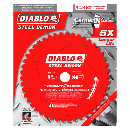 Diablo D0946CF 9" x 46-Tooth Steel Demon Cermet II Saw Blade for Medium Metal - Image 2