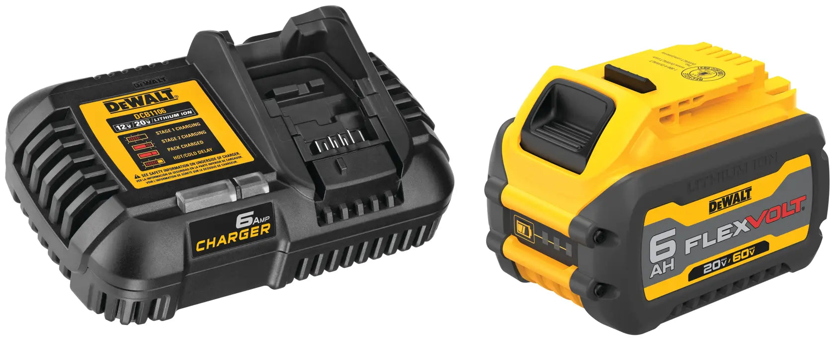 DeWalt DCB606C 20V/60V MAX FLEXVOLT 6Ah Battery Kit - Image 1