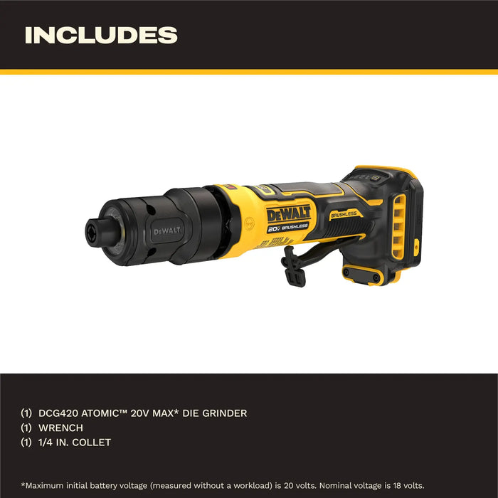 DeWalt DCG420B ATOMIC 20V MAX Die Grinder (Tool Only) - Image 4