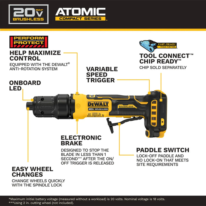 DeWalt DCG420B ATOMIC 20V MAX Die Grinder (Tool Only) - Image 5