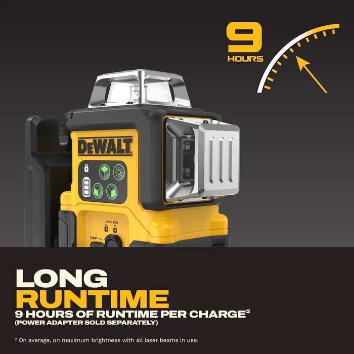DeWalt DCLE14361GB USB-C Rechargeable 3x360 Degree Green Line Laser - Image 7