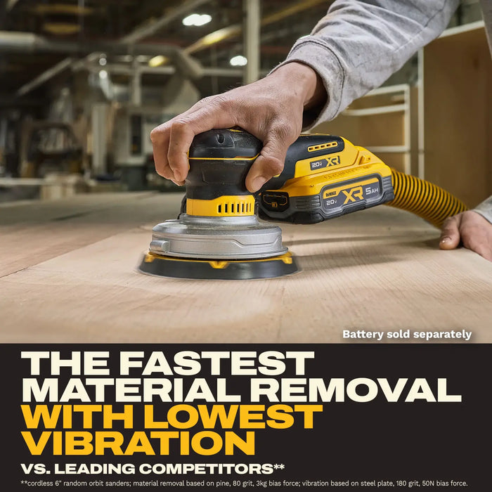 DeWalt DCW230B 20V MAX X¨ 6" Random Orbit Sander (Tool Only) - Image 5