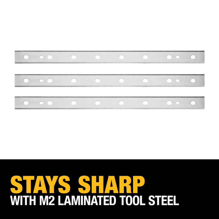 DeWalt DW7352 13" Disposable and Reversible Thickness Planer Knives 3-Pack - Image 4