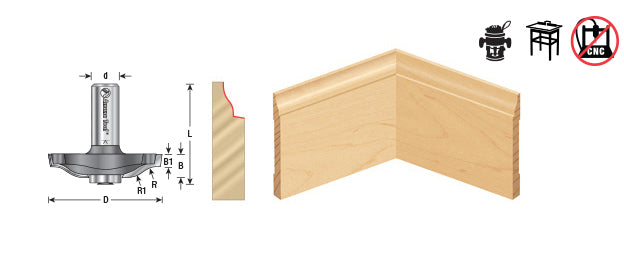 Amana 54299 Architectural Base Molding Router Bit - Image 4