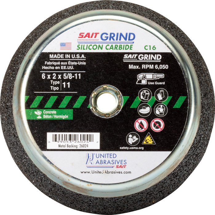 United Abrasives - Sait 26004 C16 4" Concrete Cup Stone - Image 2