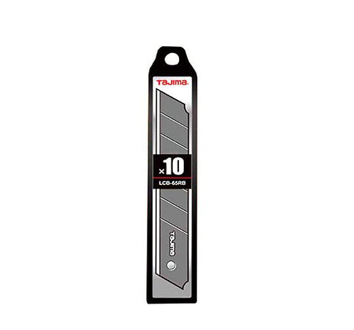 Tajima LCB-65RB Razar Black Snap-Segment Utility Knife Replacement Blade 10 Pack.- Image 1