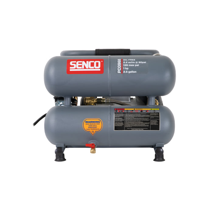 Senco PC0968 1 HP, 2-1/2 Gallon Twin Tank Air Compressor - Image 3