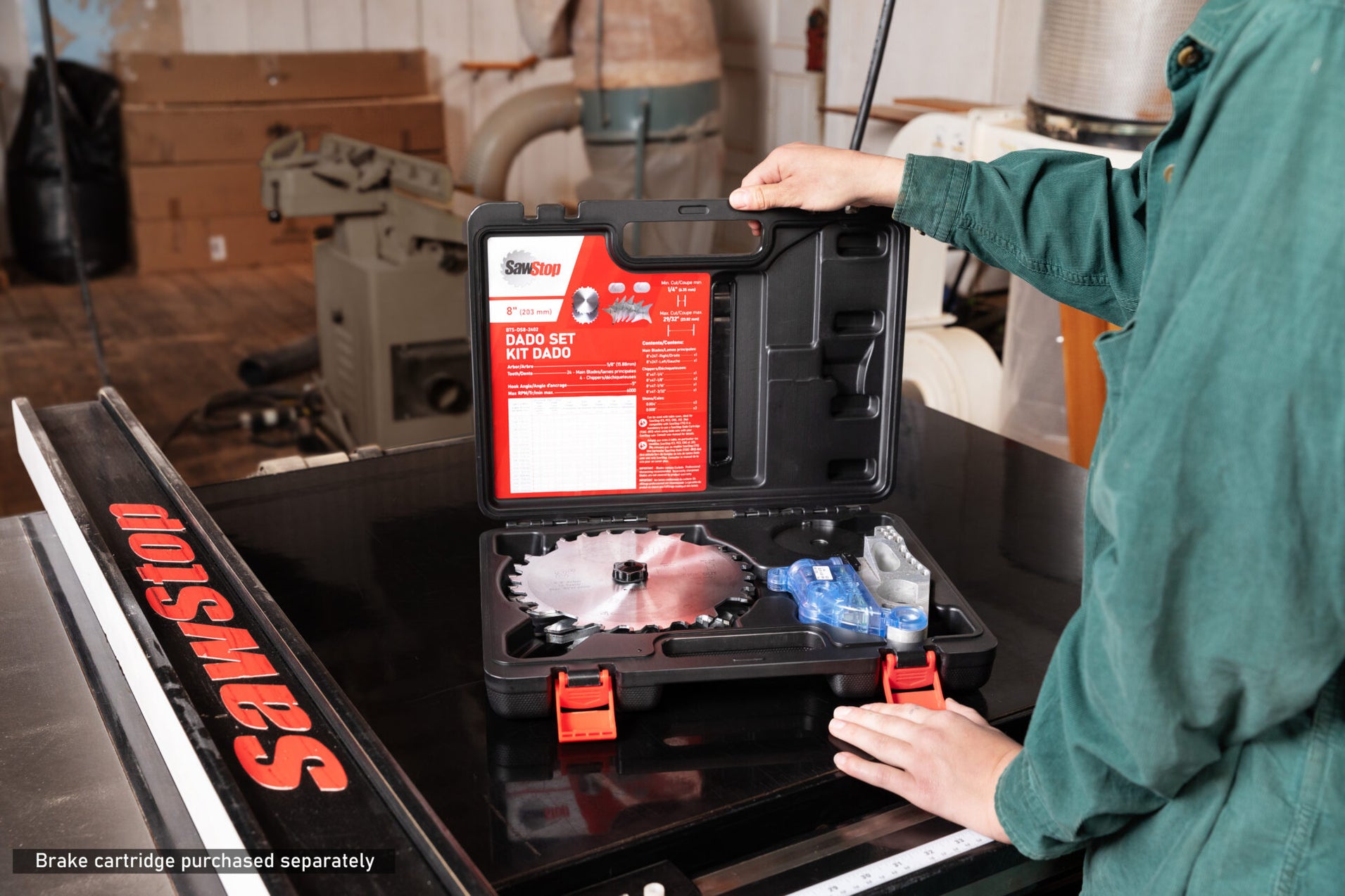 SawStop BTSDS82402 Premium 8" Dado Blade Set — Coastal Tool