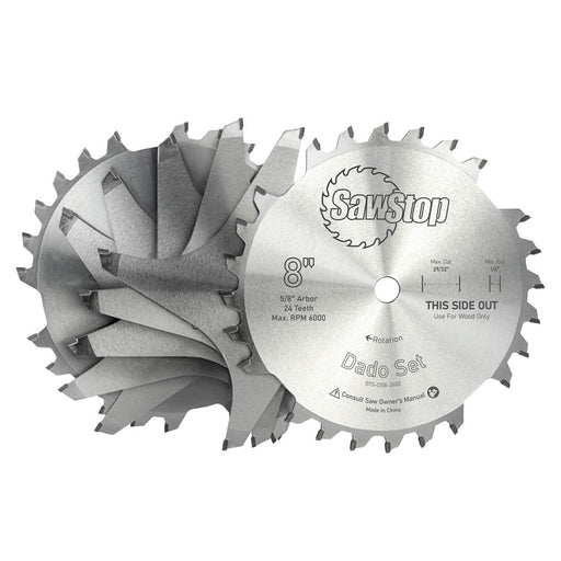 SawStop BTS-DS8-2402 Premium 8" Dado Blade Set - Image 1