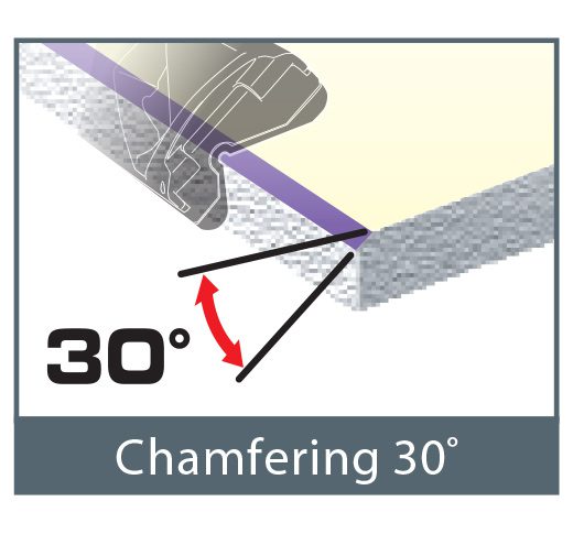 Tajima TBK180-V30 30 Degree Drywall Chamfer - Image 5
