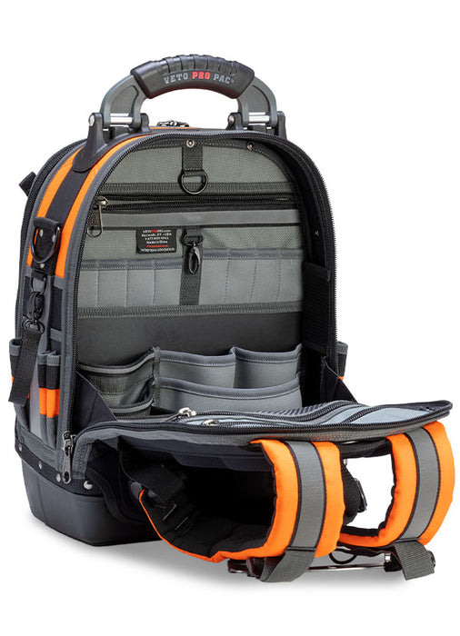 Veto Pro Pac TECH PAC HI-VIZ ORANGE Backpack Tool Bag - Image 6