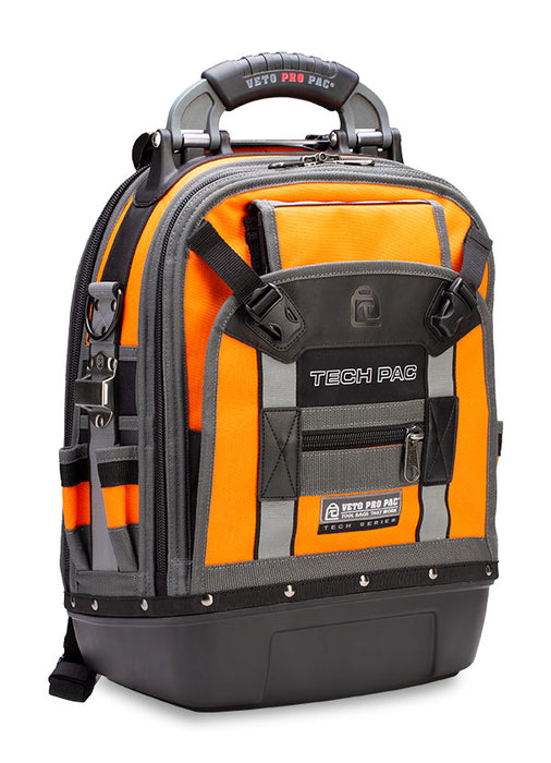 Veto Pro Pac TECH PAC HI-VIZ ORANGE Backpack Tool Bag - Image 1